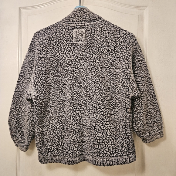 Girl's JUSTICE Sherpa fuzzy faux fur pullover with pockets size 10 - Picture 6 of 10